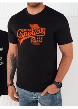 Koszulka męska z nadrukiem czarna Dstreet RX5366 ze sklepu DSTREET.PL w kategorii T-shirty męskie - zdjęcie 183850768