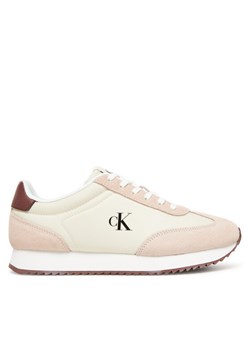 Sneakersy Calvin Klein Jeans Runner Laceup Mg Nylon Mix YW0YW01828 Écru ze sklepu eobuwie.pl w kategorii Buty sportowe damskie - zdjęcie 183851435