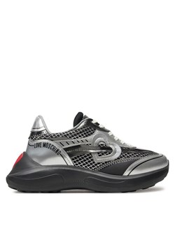 LOVE MOSCHINO Sneakersy JA15406G0LIQC00B Srebrny ze sklepu MODIVO w kategorii Buty sportowe damskie - zdjęcie 183851707