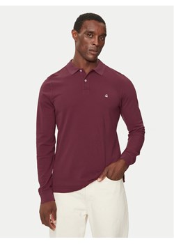 United Colors Of Benetton Polo 3089J3204 Bordowy Regular Fit ze sklepu MODIVO w kategorii T-shirty męskie - zdjęcie 183851727