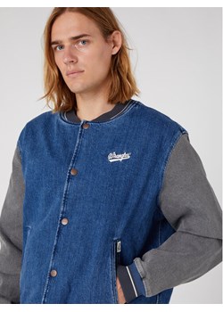 Wrangler Kurtka bomber Baseball W48272Z90 112331618 Niebieski Regular Fit ze sklepu MODIVO w kategorii Kurtki męskie - zdjęcie 183851788