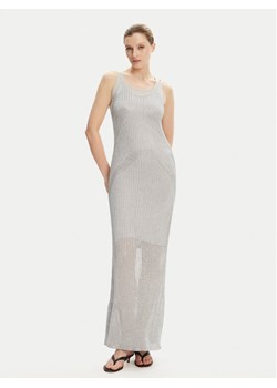 PINKO Sukienka dzianinowa Nelson 105146 A2LO Szary Regular Fit ze sklepu MODIVO w kategorii Sukienki - zdjęcie 183851847