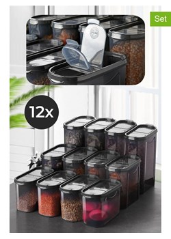 Hermia Pojemniki (12 szt.) w kolorze antracytowym ze sklepu Limango Polska w kategorii Pojemniki kuchenne - zdjęcie 183857146