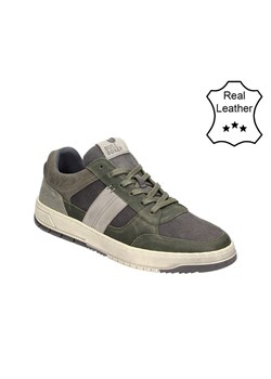 Bullboxer Skórzane sneakersy w kolorze szarym ze sklepu Limango Polska w kategorii Buty sportowe męskie - zdjęcie 183857477