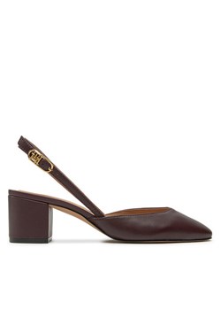 Sandały Tommy Hilfiger Pump Slingback Smooth Leather FW0FW08621 Bordowy ze sklepu eobuwie.pl w kategorii Sandały damskie - zdjęcie 183857679