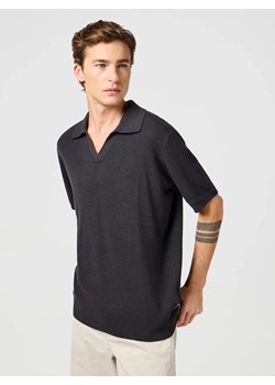 WRANGLER MĘSKA SWETER WRANGLER SS POLO SWEATER FADED BLACK 112364286 ze sklepu YouNeedit.pl w kategorii Swetry męskie - zdjęcie 183859146