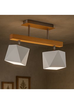 Lampa sufitowa z ruchomymi źródłami światła ASTIR na drewnianej listwie ze sklepu Lysne w kategorii Lampy wiszące - zdjęcie 183859328