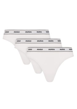 HUGO Komplet 3 par stringów 50480150 Biały ze sklepu MODIVO w kategorii Majtki damskie - zdjęcie 183862756