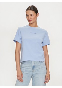 Tommy Jeans T-Shirt New Classic DW0DW17837 Niebieski Boxy Fit ze sklepu MODIVO w kategorii Bluzki damskie - zdjęcie 183862759