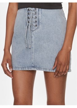 ROTATE Spódnica jeansowa Denim Laced Mini 1120101468 Niebieski Regular Fit ze sklepu MODIVO w kategorii Spódnice - zdjęcie 183862886