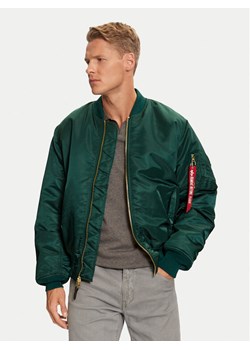 Alpha Industries Kurtka bomber 100101 Zielony Regular Fit - id: 0000304543470 - marki Alpha Industries - 183862938 Alpha Industries Kurtka bomber 100101 Zielony Regular Fit ze sklepu MODIVO w kategorii Kurtki męskie - zdjęcie 183862938