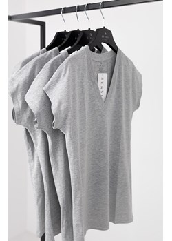 Bawełniany t-shirt damski szary, Kolor szary, Rozmiar uniwersalny, SENSIS ze sklepu Primodo w kategorii Bluzki damskie - zdjęcie 183865027