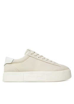 Sneakersy Tommy Jeans Tjw Flatform Sneaker EN0EN02819 Beżowy ze sklepu eobuwie.pl w kategorii Buty sportowe damskie - zdjęcie 183865687