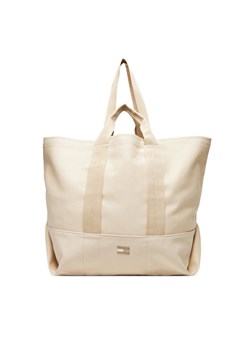 Torebka Tommy Jeans Tjw Tote Edition Canvas AW0AW17542 Beżowy ze sklepu eobuwie.pl w kategorii Torby Shopper bag - zdjęcie 183865736