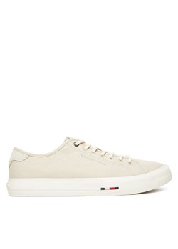 Tenisówki Tommy Hilfiger Hi Vulc Street Canvas FM0FM05515 Beżowy ze sklepu eobuwie.pl w kategorii Trampki męskie - zdjęcie 183865759