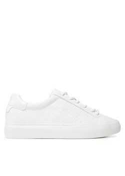Calvin Klein Sneakersy Vulc Lace Up Mono Pu HW0HW02573 Biały ze sklepu MODIVO w kategorii Buty sportowe damskie - zdjęcie 183867258