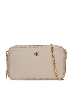Calvin Klein Torebka Minimal Mono Camera Bag LV04K1086G Beżowy ze sklepu MODIVO w kategorii Kopertówki - zdjęcie 183867305