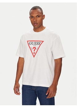 Guess Jeans T-Shirt M4YI45 K8FQ4 Biały Oversize ze sklepu MODIVO w kategorii T-shirty męskie - zdjęcie 183867378