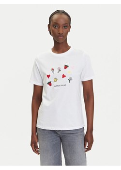 Pieces T-Shirt Funly 17160308 Biały Regular Fit ze sklepu MODIVO w kategorii Bluzki damskie - zdjęcie 183867415