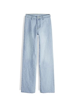 GATE Szerokie jeansy z perełkami 34 ze sklepu gateshop w kategorii Jeansy damskie - zdjęcie 183868539