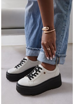 Biało-Czarne Sneakersy Vices na Grubej Podeszwie Tuliri ze sklepu renee.pl w kategorii Buty sportowe damskie - zdjęcie 183869689