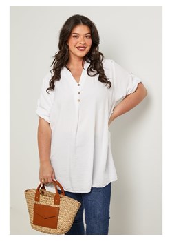 Curvy Lady Tunika w kolorze białym ze sklepu Limango Polska w kategorii Bluzki damskie - zdjęcie 183870799