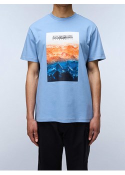 Napapijri Koszulka w kolorze błękitnym ze sklepu Limango Polska w kategorii T-shirty męskie - zdjęcie 183871298