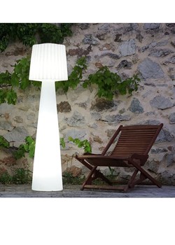 lumisky Lampa zewnętrzna &quot;Lady&quot; w kolorze białym - wys. 110 cm ze sklepu Limango Polska w kategorii Oświetlenie ogrodowe - zdjęcie 183871416