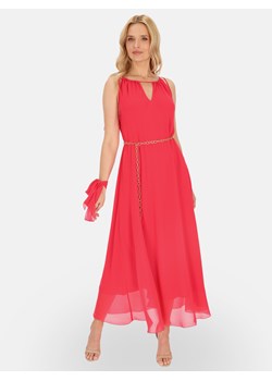 Elegancka różowa sukienka maxi z szarfą L’AF Vega ze sklepu Eye For Fashion w kategorii Sukienki - zdjęcie 183871447