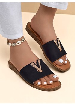 Royalfashion Damskie klapki na płaskiej podeszwie Livia Comfort ze sklepu royalfashion.pl w kategorii Klapki damskie - zdjęcie 183871946