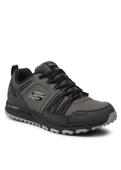 Trekkingi Skechers Escape Plan 51591/CCBK Szary ze sklepu eobuwie.pl w kategorii Buty sportowe męskie - zdjęcie 183873138