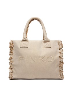 Torebka Pinko Beach Shopping PE 24 PLTT 100782 A1X1 Beżowy ze sklepu eobuwie.pl w kategorii Torby Shopper bag - zdjęcie 183873219