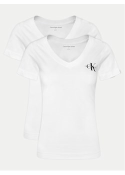 Calvin Klein Jeans Komplet 2 t-shirtów J20J223447 Biały Regular Fit - id: 0000304655159 - marki Calvin Klein - 183874736 Calvin Klein Jeans Komplet 2 t-shirtów J20J223447 Biały Regular Fit ze sklepu MODIVO w kategorii Bluzki damskie - zdjęcie 183874736