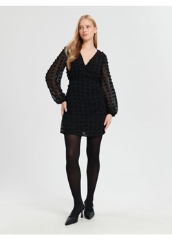 Sinsay - Sukienka mini z bufiastymi rękawami - czarny ze sklepu Sinsay w kategorii Sukienki - zdjęcie 183877177