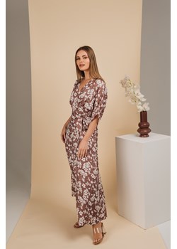 Sukienka kopertowa maxi z nadrukiem - model 2 ze sklepu Cudmoda w kategorii Sukienki - zdjęcie 183879845