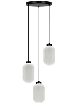 Lampa z wiszacymi kloszami biała Alantik ze sklepu Edinos.pl w kategorii Lampy wiszące - zdjęcie 183884386
