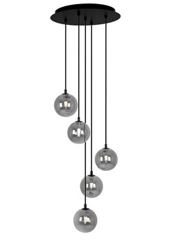 Lampa z wiszącymi beżowymi kulamo Karito ze sklepu Edinos.pl w kategorii Lampy wiszące - zdjęcie 183884425