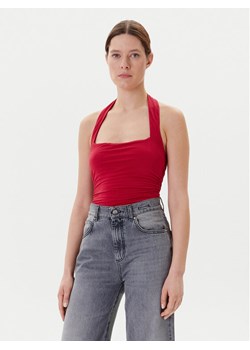 Guess Top W5YP28 KACM2 Czerwony Regular Fit ze sklepu MODIVO w kategorii Bluzki damskie - zdjęcie 183885448