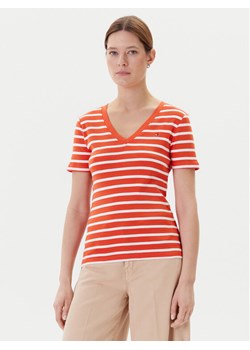 Tommy Hilfiger T-Shirt New Cody WW0WW40584 Pomarańczowy Slim Fit ze sklepu MODIVO w kategorii Bluzki damskie - zdjęcie 183885489