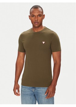 Guess T-Shirt M2YI36 I3Z14 Zielony Slim Fit ze sklepu MODIVO w kategorii T-shirty męskie - zdjęcie 183885558