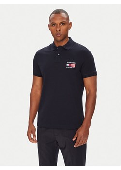 Tommy Hilfiger Polo Flag MW0MW39836 Granatowy Regular Fit ze sklepu MODIVO w kategorii T-shirty męskie - zdjęcie 183885615