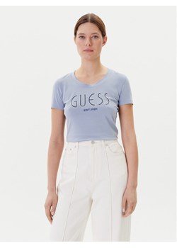 Guess T-Shirt W5YI05 J1314 Niebieski Regular Fit ze sklepu MODIVO w kategorii Bluzki damskie - zdjęcie 183885665