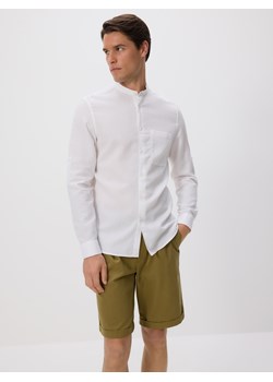 Reserved - Koszula slim fit ze stójką - biały ze sklepu Reserved w kategorii Koszule męskie - zdjęcie 183887375