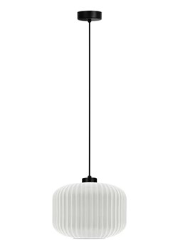 Wisząca lampa biało-czarna Kartera ze sklepu Edinos.pl w kategorii Lampy wiszące - zdjęcie 183888316