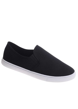 Wsuwane czarne męskie trampki slip on /G8-2 17812 T285/ ze sklepu Pantofelek24.pl w kategorii Trampki męskie - zdjęcie 183888336