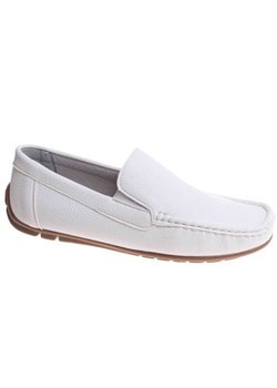 Buty męskie wsuwane białe mokasyny /B4-3 17816 T384/ ze sklepu Pantofelek24.pl w kategorii Mokasyny męskie - zdjęcie 183888375