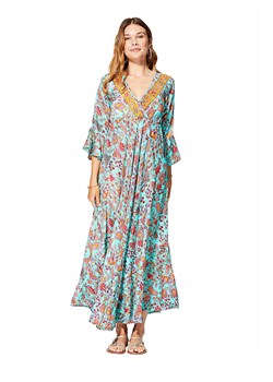 Aller Simplement Sukienka w kolorze turkusowo-czerwonym ze sklepu Limango Polska w kategorii Sukienki - zdjęcie 183891239