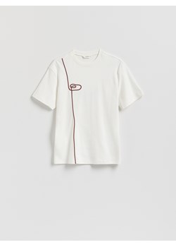 Reserved - T-shirt comfort fit - biały ze sklepu Reserved w kategorii T-shirty męskie - zdjęcie 183891356