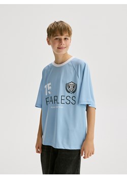 Reserved - Szybkoschnący t-shirt z nadrukiem - jasnoniebieski ze sklepu Reserved w kategorii T-shirty chłopięce - zdjęcie 183891416
