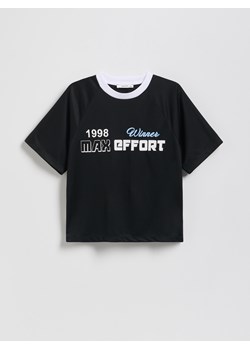Reserved - Szybkoschnący t-shirt z nadrukiem - czarny ze sklepu Reserved w kategorii T-shirty chłopięce - zdjęcie 183891425